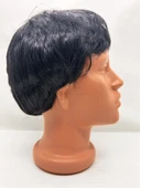 Siyah Renk Kısa Kesim İçi Astarlı Erkek Peruğu thumbnail 4