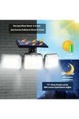 Kumandalı Solar Güneş Enerjili 122 Ledli Hareket Sensörlü Bahçe Aydınlatma Sokak Lambası thumbnail 4