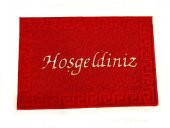 Hoşgeldiniz Yazılı Kapı önü Paspas Desenli 40x60cm - 1