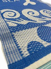 Plaj Hasırı Plastik Kilim 60x150cm Mavi Renk - 2