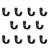 Tekli Anahtar, Bijuteri, Vitrin, Dekor Askısı - Siyah, 10x18x22 Mm thumbnail 2