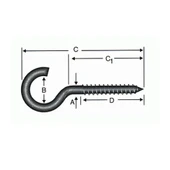 Açık Piton, Kanca, Çengel 20x80 - 144 Adet thumbnail 2