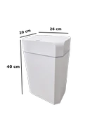 Sensörlü Otomatik Plastik Çöp Kovası 18 Litre + Deterjan Hazneli Silikon Klozet Fırçası thumbnail 2