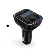 ACL AFT-12 Wireless, 1A 2xUSB, TF Kartlı Type-C, RGB Işıklı FM Transmitter Wireless thumbnail 1