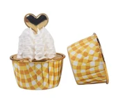 Cupcake/Muffin /Suffle Kek Kapsülü Turuncu Desenli 50 Li thumbnail 1