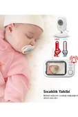 Gece Görüşlü Bebek Odası Kamera Sıcaklık Uyarısı Izleme Ekranı - 4