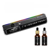 QASUL Çok Fonksiyonlu Akıllı Sprey Araba Koku Geçici Park Numaratör  Araba Ortam Işığı İç Süslemeleri 2 ADET KOKU HEDİYELİ - 1