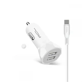 ACL AC-89 2.4A 2xUSB 1mt Mikro Kablo Araç İçi Şarj thumbnail 1