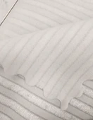 Süngerli Kadife Gofre Çizgili Kaymaz Koltuk Örtüsü (170x210)-Gri thumbnail 3