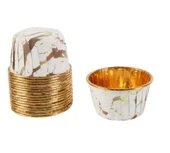 Cupcake/Muffin /Suffle Kek Kapsülü Mermer Desenli 50 Li thumbnail 2