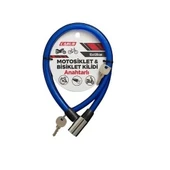 Bisiklet Kilidi Anahtarlı 15x120 Mavi - 1