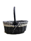 SİYAH SEPET OVAL ORT 32 X 14 X 25 CM - 3