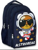 Ümit Çanta 5045 Lacivert Beyaz Üç Gözlü Erkek Çocuk Okul Çantası -Astronot Ayıcık thumbnail 1