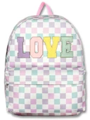 Ümit Çanta Kız Çocuklar İçin Mor Yeşil Renkli Love Baskılı Okul Çantası - 5084 - Deri Love Yazılı thumbnail 2