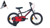 Carraro Red Eagle 16 Alüminyum Kadro 16 Jant Çocuk Bisikleti Siyah Kırmızı Gümüş - 1