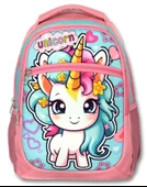 Ümit Çanta Üç Gözlü Kız Çocuk İlkokul Çantası - Bebek Unicorn - Pembe Turkuaz - 5048 thumbnail 2