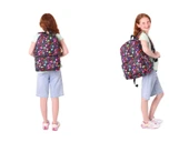 Kaukko Brokar Kalp ve Kaukko Baskılı Siyah Kız Çocuk Okul Çantası ve Kalemlik Seti thumbnail 3