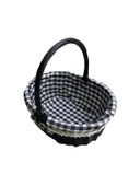 SİYAH SEPET OVAL ORT 32 X 14 X 25 CM - 1