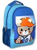 Cennec 5021 (Şapkalı Ayıcık - Mavi - Erkek Çocuk) Okul Çantası - Şapka Detaylı Bölme thumbnail 1