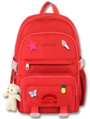 Cennec Çok Bölmeli Kız Çocuk Kırmızı İlkokul ve Günlük Sırt Çantası - 5075 thumbnail 2
