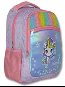 Ümit Çanta Üç Gözlü Kız Çocuk İlkokul Çantası - Gökkuşağı Unicorn - Turkuaz Pembe - 5015 thumbnail 1