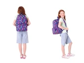 Kaukko Brokar Kalp ve Kaukko Baskılı Lacivert Kız Çocuk Okul Çantası ve Kalemlik Seti thumbnail 3