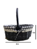 SİYAH SEPET OVAL ORT 32 X 14 X 25 CM - 4