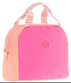 Kaukko Kız Çocuklarına Özel Pembe Somon İki Renkli Beslenme Çantası (Isı Yalıtımlı) (K9064) thumbnail 1