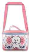 Ümit Çanta Termoslu/Isı Yalıtımlı Beslenme Çantası - 5025 - Love Cute Cat, Beyaz Pembe (Kız Çocuk) - 2