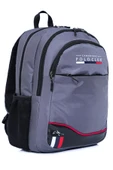 Cambridge Polo Club Gri Dört Bölmeli Erkek/Erkek Çocuk Okul, Günlük ve Seyahat Sırt Çantası - PLCAN2154-003 thumbnail 2
