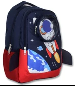 Cennec 5042 (3D Astronot - Lacivert Kırmızı - Erkek Çocuk) Okul Çantası thumbnail 1