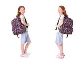 Kaukko Brokar Üçlü Okul Çanta Seti - Siyah - Kalp ve Kaukko Baskılı - Kız Çocuk thumbnail 4