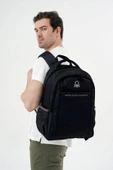 United Colors Of Benetton Unisex Çocuk/Yetişkin Okul Günlük ve Seyahat Sırt Çantası - Siyah - 20964 thumbnail 4