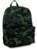 Ümit Çanta Erkek Çocuklar İçin Yeşil Renkli Pixel Kamuflaj Baskılı Okul Çantası - 5090 thumbnail 1