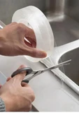 Şeffaf Süper Güçlü Yapıştırıcı Su Sızdırmaz Bant Küvet Lavabo Klozet Banyo Mutfak Kenar Bant Küf Önleyici thumbnail 4