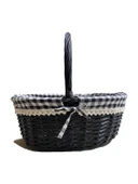 SİYAH SEPET OVAL BYK 40 X 31 X 17 CM - 1
