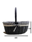 SİYAH SEPET OVAL BYK 40 X 31 X 17 CM - 2