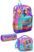 Coral High Kids Lila Turkuaz Dondurma ve Anime Desenli 3'lü Okul Çanta Seti SET0123773 - Kız thumbnail 1