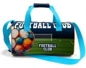 Coral High Erkek Çocuk Spor ve Seyahat Çantası - Lacivert Yeşil Futbol Desenli - 27525 thumbnail 2