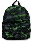 Ümit Çanta Erkek Çocuklar İçin Yeşil Renkli Pixel Kamuflaj Baskılı Okul Çantası - 5090 thumbnail 2