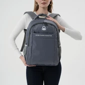 United Colors Of Benetton Unisex Çocuk/Yetişkin Okul Günlük ve Seyahat Sırt Çantası - Gri - 20972 thumbnail 5