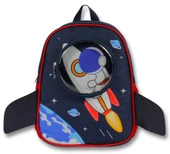 Ümit Çanta Erkek Çocuk Astronot Baskılı Lacivert Kırmızı Anaokulu Sırt Çantası - 5127 thumbnail 2