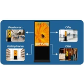 ONVO 55" Dokunmatik 55OVIN6000 Ofis,Otel,Restoran Sabit 2GB RAM- 32GB ROM- Andorid Videowall Cihazı Siyah thumbnail 6