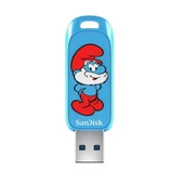 SANDISK 128GB SMURF SDCZIS-128G-G46 USB 3.2 BELLEK thumbnail 1