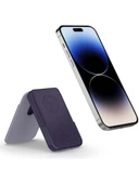 Spigen Caseology iPhone için MagSafe özellikli Kartlı Manyetik Cüzdan Nano Pop Grape Purple - AFA05980 - 2