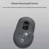 Philips SPK7448 Kablosuz 1600DPI 3 Tuşlu Optik Mouse Gri thumbnail 5