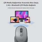 Philips SPK7448 Kablosuz 1600DPI 3 Tuşlu Optik Mouse Siyah thumbnail 3