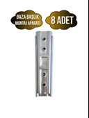 Metal 15cm Baza Başlık Montaj Aparatı Duvar Askı Aparatı(15CM)(METAL) METAL - 8 ADET thumbnail 1