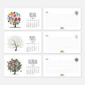 Mevsim Ağaclı 2026 Takvim Şövale Ayaklı Takvim - 5