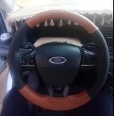 DİKİŞLİ DİREKSİYON KILIFI SİYAH DERİ TABA DERİ SİYAH DİKİŞLİ F.O.R.D. TRANSİT İCİN thumbnail 1